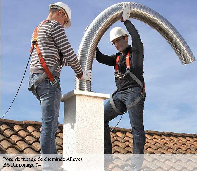 Pose de tubage de cheminée  74540