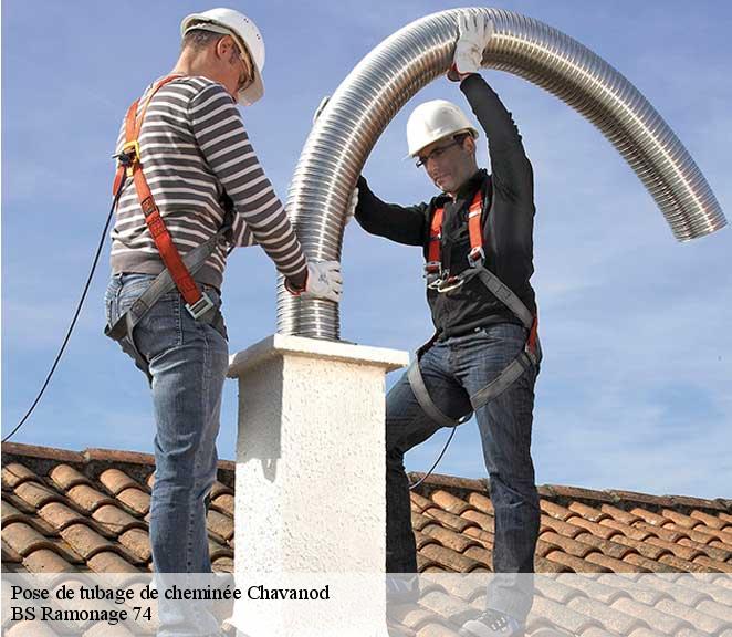 Pose de tubage de cheminée  74650